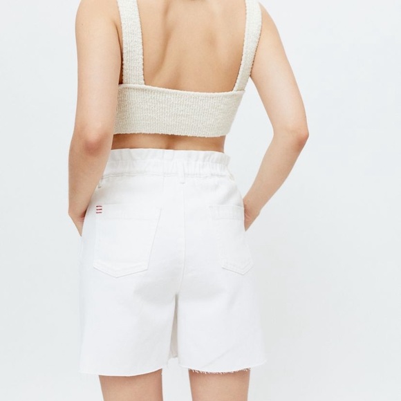 BDG Paperbag Bermuda Short - White Denim NWT - Picture 2 of 9